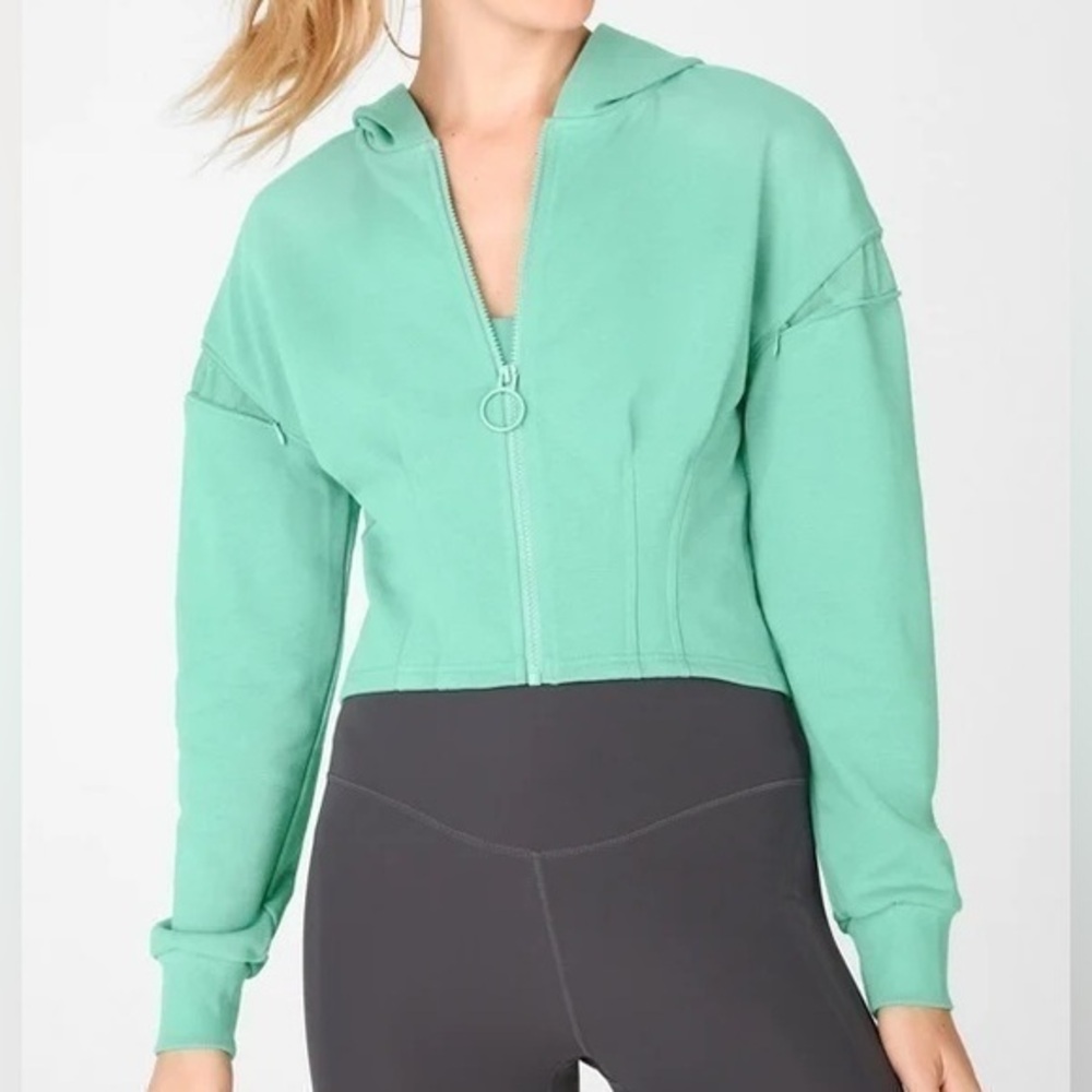 FABLETICS Dakota Hoodie color Serenity size XS NWOT SOLD OUT ONLINE/ IN STORES